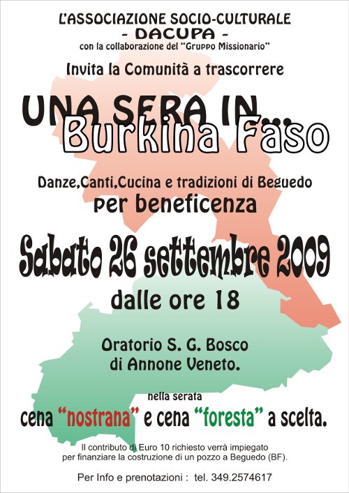 Una sera in Burkina
